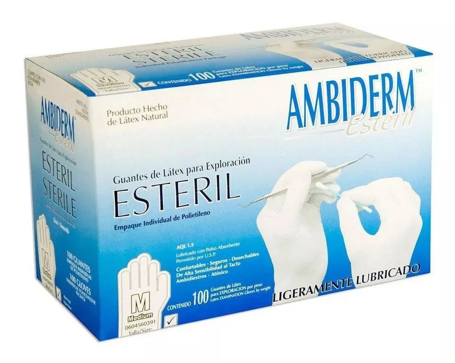 GUANTE DE LATEX  ESTERIL (100 pzas)